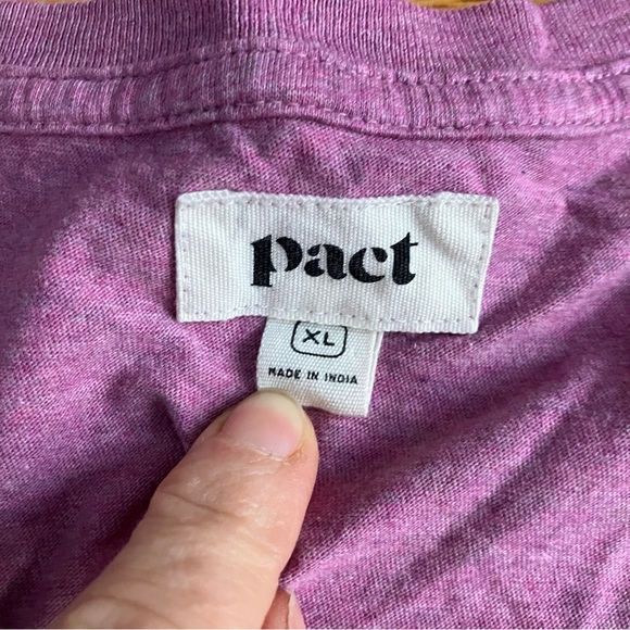 Pact Purple Organic Cotton Solid Soft Lagenlook Summer Tank Top XL Extra Large - Picture 2 of 5